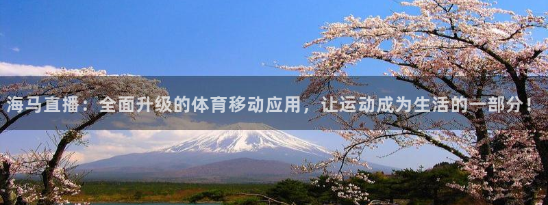 9255tv直播nba在线直播：海马直播：全面升级的体育移动应用，让运动成为生活的一部分！